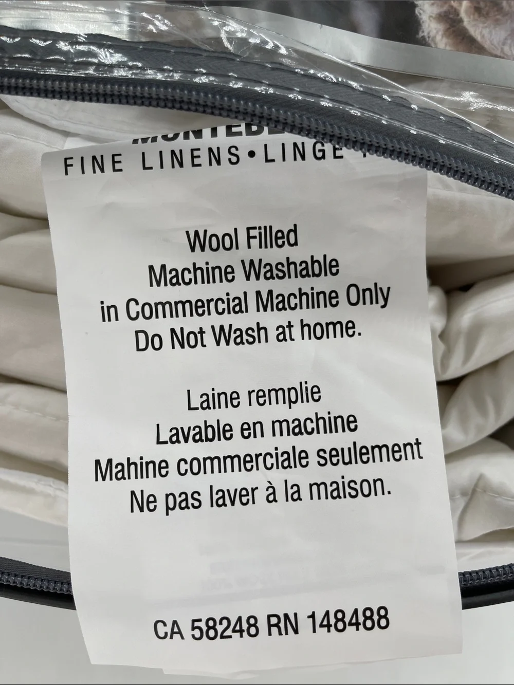 Montebello Australian Washable Wool Duvet Insert New In Bag